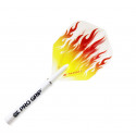 Yellow/Red Flame on White  100 Micron